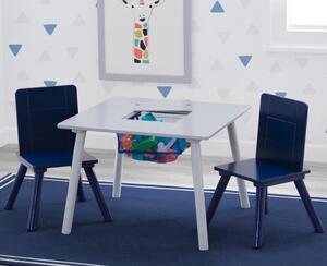 Delta Children Stolik w zestawie z krzesełkami, szaro-niebieski