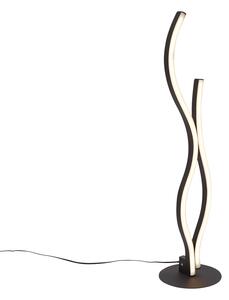 Designerska lampa stołowa czarna z LED z możliwością ściemniania - Ying