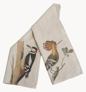 Komplet ręczników kuchennych z lnu Woodpecker & Hoopo, 2 elem