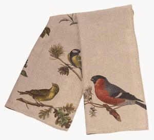 Komplet ręczników kuchennych z lnu Small Birds, 2 elem