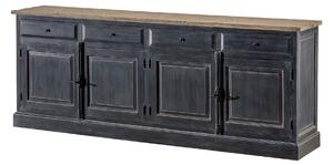 Komoda 240x48x94 old black & natural