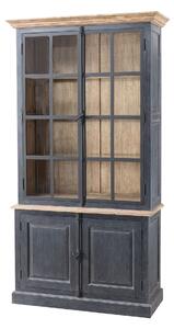 Kredens Gordes 110x46x230 old black & natural
