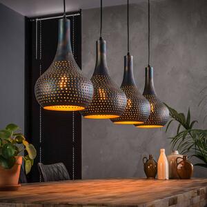 ZIJLSTRA Lampa wisząca Bombur, możliwość ściemniania, czarny, salon / jadalnia, metal