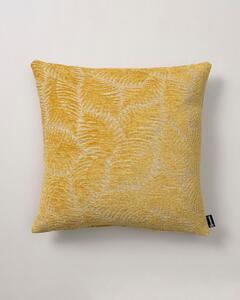 Poszewka Kinga na poduszkę kolor żółty tkanina strukturalna, wzorzysta