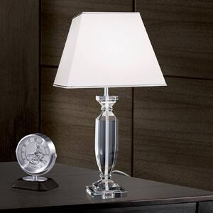 ORION Lampa stołowa Pokal, biały / opal, salon / jadalnia, kryształ