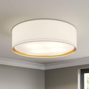 TK Lighting Lampa sufitowa Bilbao, możliwość ściemniania, biały / opal, sypialnia, tkanina / materiał / jedwab, nowoczesny