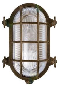 Moretti Luce Kinkiet Tortuga owalny 22,5 cm mosiądz antyczny