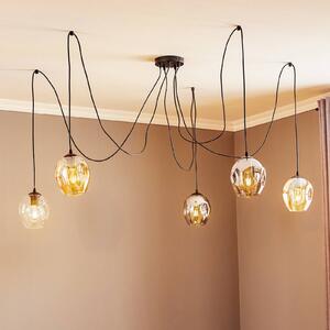 Lampa wisząca szklana Starla EMIBIG LIGHTING, możliwość ściemniania, czarny, salon / jadalnia, szkło, nowoczesny