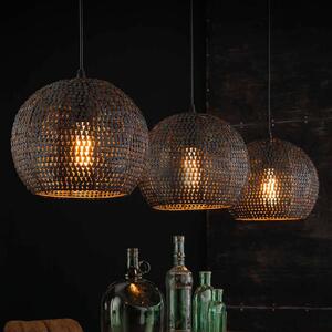 ZIJLSTRA Lampa wisząca Setengah, możliwość ściemniania, brązowy / rdzawy, salon / jadalnia, metal, vintage