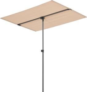 Parasol In And OutdoorMatch 360° Sherman - 120-200x180x130 cm - Kolor piaskowy - Aluminium i tkanina - Ochrona UV