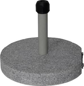 Okrągły granitowy stojak na parasol przeciwsłoneczny - Ø50cm - 40kg - Szary