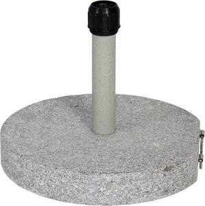 Okrągły granitowy stojak na parasol przeciwsłoneczny - Ø50cm - 30kg - Szary