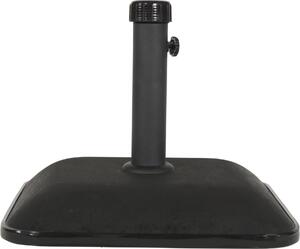 Kwadratowy betonowy stojak na parasole - 45x45cm - 25kg - Czarny