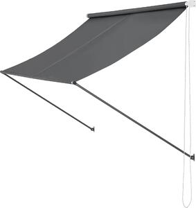 In And OutdoorMatch Markiza Rebecca - szara - 150 x 120 cm - markiza z opuszczanym ramieniem - stal i tkanina - ochrona UV - wodoodporna