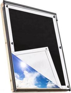 Zaciemniająca zasłona termiczna do okien dachowych - ochrona cieplna - okna Velux - GGU GGL GPU GPL GHU GHL GTU GTL GXU GXL - przyssawki - 116 x 120 cm przyssawka przeciwsłoneczna