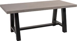 Stół - 180x90x77 cm - Czarna stal - Blat z polistyrenu