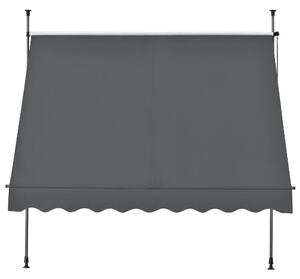 In And OutdoorMatch Russel parasol - markiza - regulowany - antracyt i szary - 250 x 118 x 205-300 cm