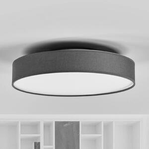 Lampa sufitowa Saira Lindby, aluminiowy / szary / cynkowy, salon / jadalnia, tkanina / materiał / jedwab, nowoczesny