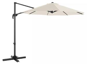 In And OutdoorMatch parasol wspornikowy Jada - parasol - obracany o 360° - parasol tarasowy - 300 cm - ochrona UV do UPF 50+ - regulowany kąt nachylenia - parasol ogrodowy - z korbą i stojakiem - biały