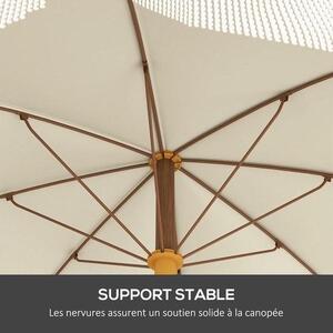 Parasol plażowy z frędzlami i ochroną UV 40+, okrągły, do użytku na zewnątrz, z 8 rozpórkami