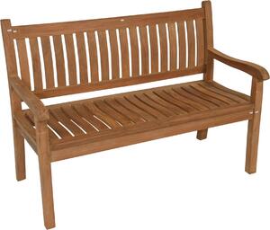Ławka z drewna tekowego - 130x65x92 cm - Zakrzywione oparcie - Ergonomiczna