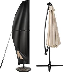 Pokrowiec na parasol 3 m, parasol wspornikowy z drążkiem, tkanina 420D Oxford, pokrowiec na parasol, pokrowiec na parasol, wodoodporny, odporny na promieniowanie UV, wiatroodporny, pokrowiec na parasole (265 x 40/70/50 cm)