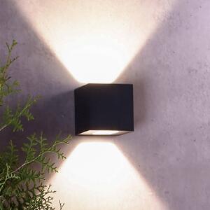 Deko-Light Kinkiet zewnętrzny LED Jabbah, aluminiowy / szary / cynkowy, aluminium, nowoczesny