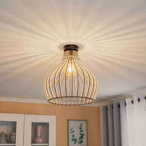 Lampa sufitowa Barrel TEMAR LIGHTING, możliwość ściemniania, jasne drewno, salon / jadalnia, drewno, dworkowy / rustykalny