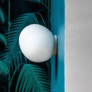 Foscarini Kinkiet designerski Gregg piccola, możliwość ściemniania, biały / opal, przedpokój, szkło, design