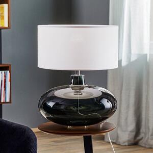 Lampa stołowa Skien Argon, aluminiowy / szary / cynkowy, salon / jadalnia, szkło, nowoczesny