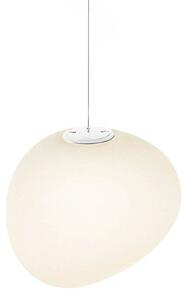 Foscarini Lampa wisząca designerska Gregg MIDI, możliwość ściemniania, biały / opal, salon / jadalnia, szkło, design