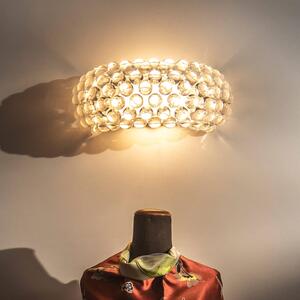 Foscarini Kinkiet designerski Caboche Plus media R7s, możliwość ściemniania, przezroczysty / transparentny, salon / jadalnia, tworzywo sztuczne, design