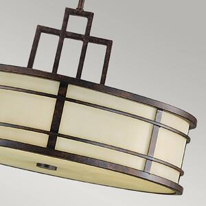 FEISS Lampa wisząca Fusion, możliwość ściemniania, brązowy / mosiężny, salon / jadalnia, metal