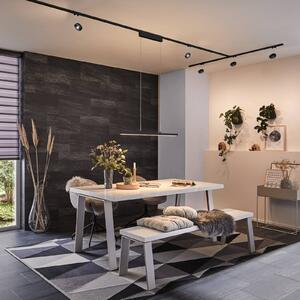 Paulmann URail Lento wisząca LED ZigBee CCT czarna Lento, możliwość ściemniania, czarny, salon / jadalnia, metal, nowoczesny