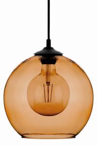 Euluna Lampa żyrandol szklana kula klosz bursztynowy Ø 25cm