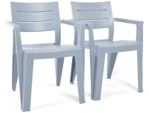 Komplet ogrodowy stół i krzesła JULIE 6-osobowy -niebieski