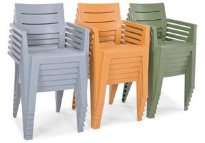 Komplet ogrodowy stół i krzesła JULIE 6-osobowy -niebieski