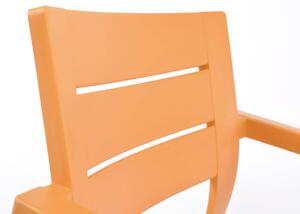 Komplet ogrodowy stół i krzesła JULIE 6-osobowy - pomarańczowy