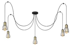 Lampa wisząca pająk Tube W-KM 1924/5K BK+GO+BK