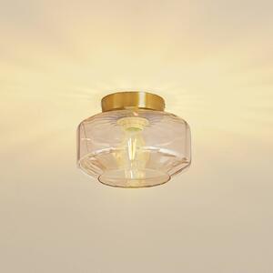 Lampa sufitowa Hildur Lindby, możliwość ściemniania, kremowy / amber, salon / jadalnia, szkło