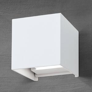 ORION Kinkiet zewnętrzny LED Cube, biały / opal, aluminium, nowoczesny