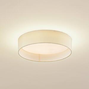 Lampa sufitowa LED Eilif Lindby, kremowy / amber, salon / jadalnia, tkanina / materiał / jedwab, nowoczesny