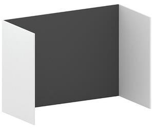 Parawan biurkowy FUTURE, 1200 x 1739 x 820, grafit/biały