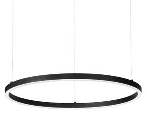 IDEAL LUX Lampa wisząca Oracle Slim, czarny, salon / jadalnia, aluminium, nowoczesny