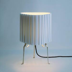 HAY Lampa stołowa Canelé, niebieski, salon / jadalnia, tkanina / materiał / jedwab, design
