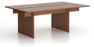 Stół DOUBLE SOLID + 1x rozszerzenie blatu, 2100 x 1250 x 743 mm, orzech