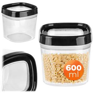 Pojemnik kwadratowy Duna 600 ml, czarny