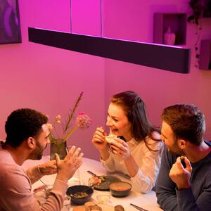 Philips Hue Inteligentna lampa wisząca Ensis, możliwość ściemniania, czarny, salon / jadalnia, aluminium, nowoczesny