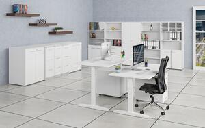 Komoda biurowa do biurka PRIMO WHITE, 740 x 600 x 420 mm, biały