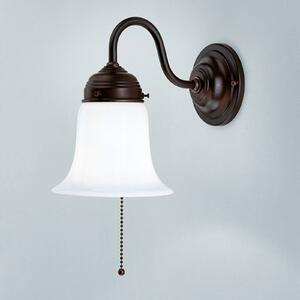 Berliner Messinglampen Lampa ścienna Sibille z antycznym mocowaniem